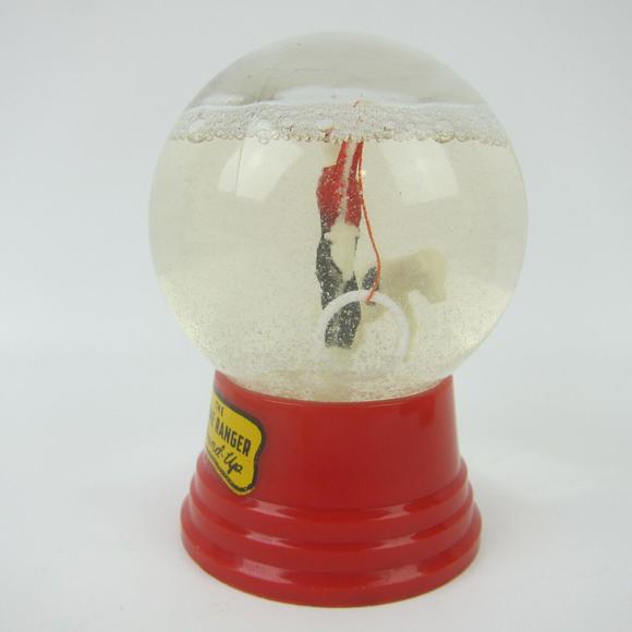 Vintage 1950s The Lone Ranger Round Up Snow Globe Red Base Driss Co Toy Game - Picture 11 of 15